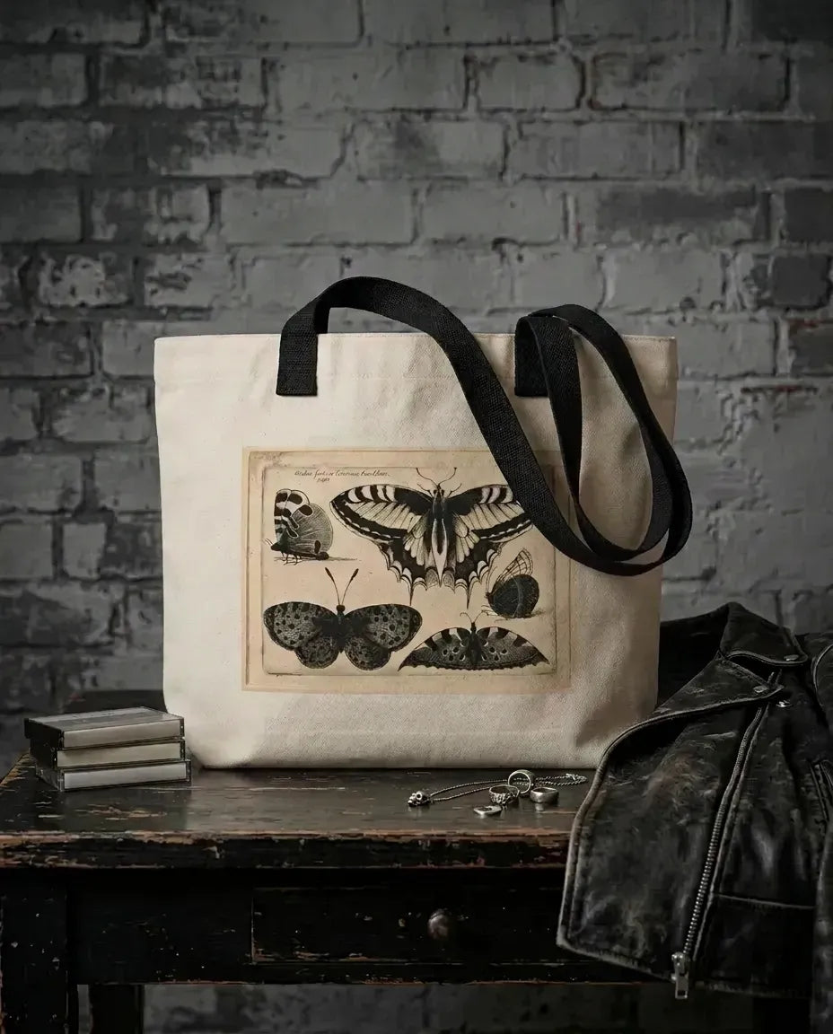 Canvas Bag with Entomology Illustration 35*45